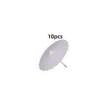 33-Inch (Approx. 83.8cm) Paper Umbrella, Chinese Style Sun Umbrella, DIY Oil Painting Paper Umbrella Craft, Wedding Bride Party Decor - White - View 9