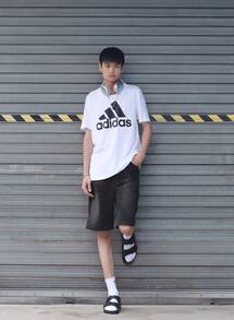 Adidas 阿迪达斯迷彩Logo印花短袖休闲T恤 - 白色 - 查看 7