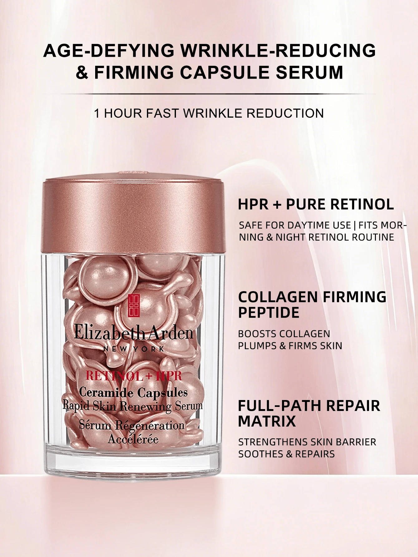 Elizabeth Arden RETINOL + HPR Ceramide Capsules-14ml /30 Capsules - 14ml - View 1