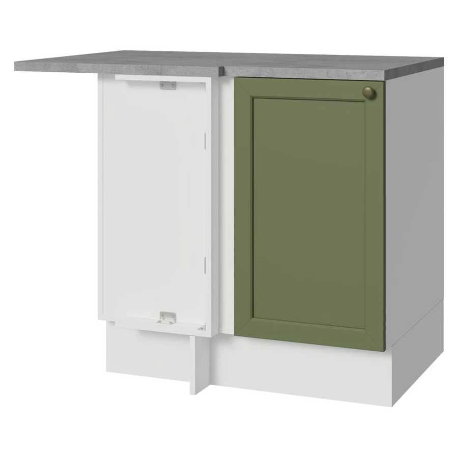 Gabinete Bajo Cocina Madesa Vik 102cm Con Encimera BV - Blanco y Verde - Ver 1