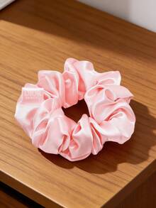 Christian Dior 1pc High Quality Silk Hair Scrunchie, Casual, Fashionable, Minimalist Design, No Trace, No Hair Damage - Pink - View 1