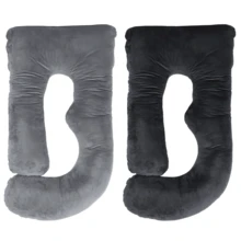 Pregnancy Pillows For Sleeping, G Shaped Full Body Maternity Pillow, Removable Case - 深灰色 - 查看 2