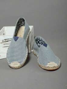 男女通用透气吸汗防滑橡胶底编织渔夫鞋 - 淺藍色 - 查看 15