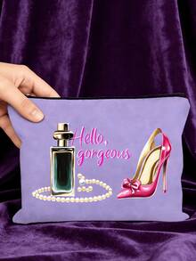 香水瓶高跟鞋造型化妆包，精美个性化化妆包，多场景适用，旅行洗漱包，适合日常使用或旅行，适合作为礼物，适合美甲师，完美的生日礼物，日常必备收纳包，生日礼物，时尚洗漱包，时尚化妆包，轻便收纳器，多功能收纳器，美甲师礼物 - 彩色 - 查看 6