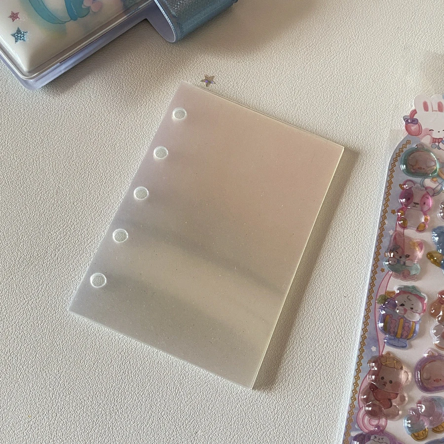 20pcs M5/A6/A7 Loose-Leaf Transparent Refill Pages - Gradient Pink Sticker Organizer Bags, Planner Accessories, Useful Stationery (Valentine's Day Gift) - Planned Page 48 - View 1