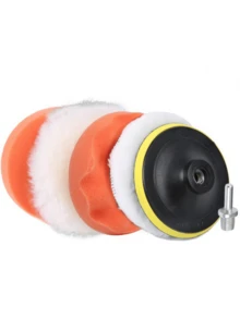 6件套实用汽车抛光套装，含3英寸软垫、划痕去除工具和无绳电钻配件——汽车、摩托车、自行车及家居清洁必备！情人节完美礼物 - A - 查看 10