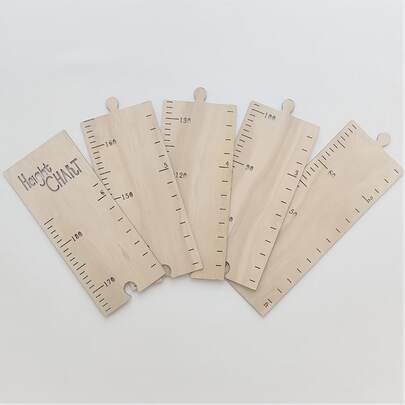 1pc Nordic Wooden Growth Chart, Home/Kids Room Decor Wooden Height Ruler, Indoor Child Height Measurement Tool, Sticker, Wall Decal, Vinyl Decal, Home Decor, Spring Decor, Home Refresh, Holiday Decor Sticker, Birthday Graduation Gift