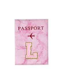 Passport Wallet Women Men RFID Vintage Business Passport Covers Holder Portable Multi-Function ID Bank Card PU Leather Wallet Case Air Plan Travel Accessories PU Leather Passport Covers For Teens For Travel For Back To School, Premium Minimalist Initial Letter Passport Cases For Girls For Student For Unisex Back To School Stuff Travel Accessories Passport Bag ,Travel Essential Bag - Multicolor - View 19