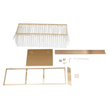 35.43in Crystal Wedding Flower Stands, Crystal Plant/Flower Display Stand, Wedding Floor Standing/Table Centerpiece For Decoration Road Guide, Gold Flower Rack For Wedding Birthday Party Celebration Festival Graduation Home Decoration - Vàng - Xem 11