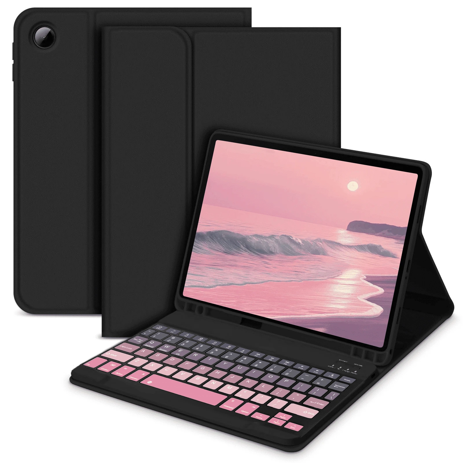 Detachable Wireless Bluetooth Keyboard (150mAh) With Pen Slot Keyboard Case Compatible With Samsung Galaxy Tab, Redm SE