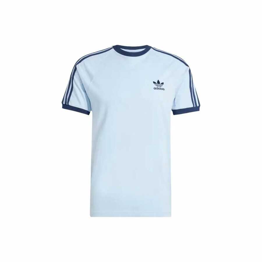 Áo thun tay ngắn cổ tròn kẻ sọc logo adidas Originals adicolor