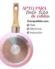 samary cuisine Batería de Cocina de Cerámica Roca Volcánica - SWIDKOTCH 11 pz Batería de Cocina de Cerámica Antiadherente Premium | Cocina Saludable | Incluye Tapa de Cristal Irrompible Gratis | Agarraderas de Silicona | Apta para Estufas de Gas, Eléctrica e Inducción | Alta Calidad y Durabilidad - Rosa - Ver 4