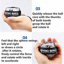 1 pieza Bola giroscópica ergonómica de alta densidad de ABS de tamaño universal que se inicia por sí misma para fortalecer los músculos de la muñeca y el antebrazo, entrenador de gimnasio en casa u oficina - Multicolor - Ver 10