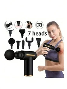 Powerful Muscle Relaxation Massager - Rechargeable Deep Tissue Massage Gun With 4/7 Massage Heads, Full Body Relief, Ultimate Muscle Recovery Tool, Home-Grade Plastic Material, USB Charging