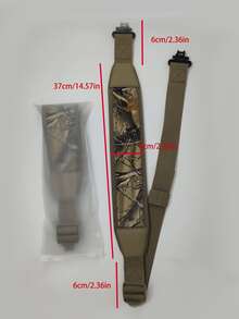 1pc Adjustable 2-Point Hunting Shooting Sling, Waterproof Camouflage Padded Shoulder Strap, Tactical Gear Swivel Hook - Multicolor - View 7