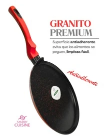 Batería de Cocina de Cerámica Atenas - KUCHE 10 pz  Antiadherente Premium | Cocina Saludable | Incluye Tapa de Cristal Irrompible Gratis | Agarraderas de Silicona | Apta para Estufas de Gas, Eléctrica e Inducción | Alta Calidad y Durabilidad - Rojo - Ver 9