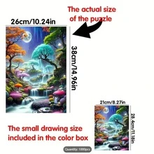 1000pcs Creative Adult Puzzle Set, High-Quality Seamless DIY Jigsaw Puzzle, Interesting Family Challenge Without Frame, Suitable For Birthday Gift, Easter Gift, Home Decor, Great For Home, Living Room, Office Decoration