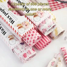 50pcs/Pack Wax Paper, Burger & Sandwich Wrapping Paper, Suitable For Baking, Snacks, Takeout Packaging - Multicolor - View 10