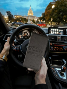 Men's Car Registration And Insurance Card Holder - Glove Box Organizer With Driving License Document Pouch Car Wallet Organizer Dashboard Storage Box () - Essential For Driving Records And Insurance Cards Travel Bag Luggage Bag Duffle Bag Overnight Bag Large Capacity Durable Travel Organizer Cruise Essential Vacation Essentials For Men Women Travel Essential Holiday Essential Travel Must Haves - Multicolor - View 3