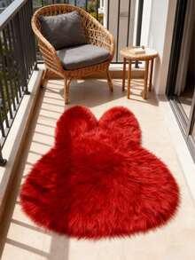 1 Peça Tapete Decorativo de Pelúcia com Cabeça de Coelho de Cor Sólida, Tapete Decorativo, Decoração de Quarto, Tapete Pequeno, Carpete, Decoração Doméstica, Tapete de Sala de Estar, Tapete Pequeno de Sala de Estar, Tapete de Quarto, Decoração Doméstica de Sala de Estar, Tapete para Área Externa, Carpete Lavável - Multicolorido - Visão 5