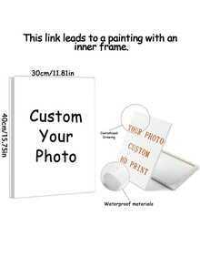 1pc Customized Photo Canvas Print, Wedding Photo Wall Art, Customize Your Photo, Customizable Wooden Framed Canvas Wall Art - Personalized Family Portrait & Action Shots, Wall Decor, Canvas Art, Suitable For Living Room, Bedroom Or Home Office Decoration, Cozy Room Accent, Quality Reproduction Painting, Framed Canvas Wall Hanging - Multicolor - View 8