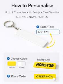 1 Pc Custom 3D Number Plate Keyring, Personalised Name Keyring, Registration Keyring, Custom Number Plate Keyring, New Pass Driver, Keyring Gift - Multicolor - View 4