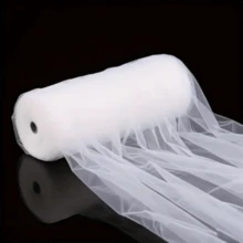 1 pezzo Tessuto di tulle bianco fai-da-te, adatto per velo da sposa, zanzariera, cucito, sfondo fotografico, decorazione matrimonio, festa, compleanno, decorazione per la casa, uso esterno - Bianco - Visualizzare 14