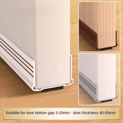 1pc 93cm X 5.5cm PVC Door Bottom Seal Strip - Bedroom Door Seal, Sound Insulation Barrier, Durable Polyester Fiber Gap Blocker, Suitable For Indoor & Outdoor Doors, Windproof Dustproof, Sealing Tape, Door Bottom Soundproofing