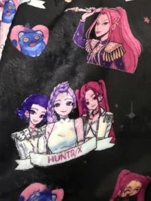 1pc KPOP Anime Print Loose Casual Lounge Pants, Multiple Colors, Korean Style, Autumn/Winter Thermal Lining - Multicolor - View 11