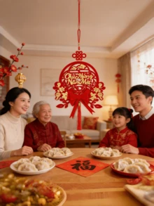 2026新年挂饰，中国新年墙饰，家居，花园，贺卡，派对用品，派对装饰 - 彩色 - 查看 9