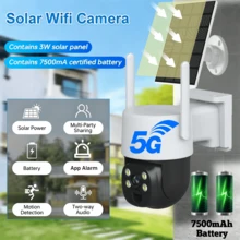 1 camera an ninh độ phân giải cao 4MP, camera giám sát WiFi 5G, chế độ cấp nguồn bằng năng lượng mặt trời và USB, pin dung lượng lớn 7500mAh, gimbal 355°, phát hiện người bằng AI, tự động theo dõi, tầm nhìn ban đêm đầy đủ màu sắc, đàm thoại hai chiều, điều khiển từ xa thông qua ứng dụng di động và chia sẻ nhiều người dùng. Thiết kế gắn tường, thích hợp cho an ninh gia đình, giám sát trẻ em và camera năng lượng mặt trời ngoài trời cho khu vực nhà ở. - Nhiều màu A - Xem 9