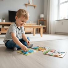 3D Wooden Puzzle Board / Montessori Early Learning Toy - Animal And Vehicle Shapes, Spatial Reasoning And Brain Development Educational Toy, Durable Soft Wood Structure, Creative Play And Cognitive Learning, Hand-Eye Coordination Exercise, Children's Birthday Gift, Christmas Gift - Brown - View 7