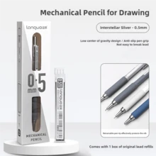 1pc 0.3mm/0.5mm/0.7mm/0.9mm Automatic Mechanical Pencil, Suitable For Drawing, Sketching, Writing, Available In Silver And Black, Refillable, High-Quality Design - Mechanical Pencil - View 15