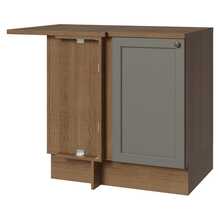 Gabinete Bajo Cocina Madesa Vik 102cm Con Encimera MG 01 - Marrón y Gris - Ver 1