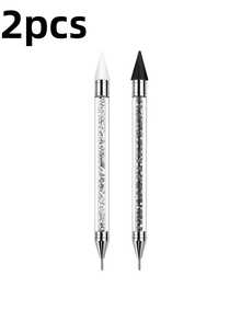 Bút đính đá, bút trang trí hai đầu đính đá/pha lê, cán đính hạt pha lê - Dụng cụ trang trí móng tay DIY tuyệt vời - Nhiều màu - Xem 10