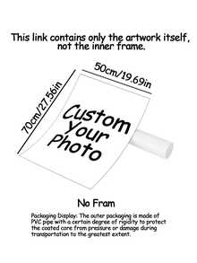 1幅定制照片帆布画，个性化墙面艺术，定制您的照片，带框帆布墙画 - 个性化家庭肖像和动态照片，墙面装饰，帆布画，适用于客厅、卧室或家庭办公室装饰，温馨的房间点缀，高品质复制画，带框帆布挂画 - 多色 - 查看 11