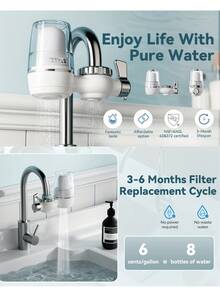 320-Gallon Faucet-Style Water Purification System - Stainless Steel Drinking Water Filter, With A Direct Connection System To The Faucet (No Need For An External Water Tank, UV Light, Or Filter Element) - Suitable For Various Types Of Water Sinks Worldwide - Multicolor - View 3