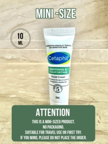 Cetaphil 45毫升正装/10毫升迷你装舒缓保湿霜，经皮肤科医生测试，适用于敏感肌肤，显著减少敏感迹象，超温和保湿修复配方，持久保湿，帮助恢复肌肤水分平衡，质地轻盈不油腻，快速吸收。 - 絲塔芙四維舒緩修護乳霜 - 查看 6