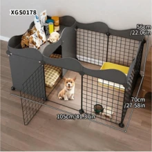 Small Dog Fence, Indoor Home Use, 1 Room 1 Bathroom, Pet Barrier, Dog Kennel With Toilet Area, Anti-Escape Dog Cage - Multicolor - View 8