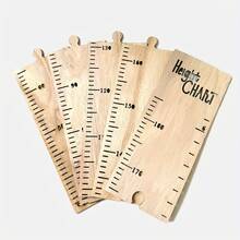 1pc Nordic Wooden Growth Chart, Home/Room Decor Wooden Height Ruler, Indoor Height Measurement Tool, Sticker, Wall Decal, Vinyl Decal, Home Decor, Spring Decor, Home Refresh, Holiday Decor Sticker, Birthday Graduation Gift - Multicolor - View 4