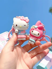 Lucky Fortune Stick Keychain Series, 3D Figure Topper, Dual-Tone Silky Tassel Accent, Interactive Fortune Drawer, Smooth PVC Construction, Comfortable Touch, Vivid Kawaii Design, Key & Bag Accessory, Daily Companion, Collector's Item, Teen Favorite, Biftday & Holvoiday - 美樂蒂 - 查看 6