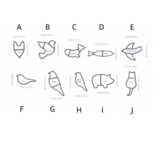 1/10pcs Animal & Bird Polymer Clay Cutters - Includes Fox, Whale, Fish And Cat Shapes, Cute Nature Themed Craft Tools Suitable For DIY Earrings, Jewelry Pendants - White - View 8