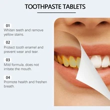 Solid Toothpaste Nobs Without The BS Tablets Flavors Teeth Breath Mouthwash Smoke Remove Bad Whitening Fresh Charcoal Stains,Teeth Whitener - 白色 - 查看 4