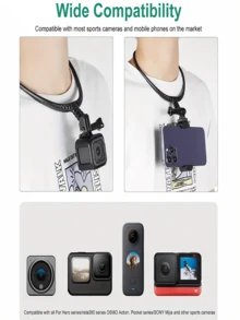 Giá đỡ điện thoại đeo cổ có thể điều chỉnh, giá đỡ điện thoại đeo cổ di động | Giá đỡ kiểu dáng thoải mái, giá đỡ thể thao ngoài trời, giá đỡ chụp ảnh selfie thể thao, giá đỡ chụp ảnh câu cá, giá đỡ quay video du lịch ngoài trời, giá đỡ chụp ảnh khi đi xe máy, giá đỡ chụp ảnh góc nhìn người thứ nhất, nhiều kiểu dáng để lựa chọn, món quà tốt nhất cho gia đình và bạn bè, du lịch, quà tặng ngày Valentine - Nhiều màu - Xem 10