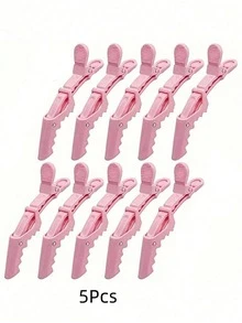 Multi-Functional Hair Clips With Alligator Clips And Positioning Sectioning Hair Clips, Suitable For Hairstylists And Professional Hairdressers, Non-Slip Plastic Hair Clips For Women, Professional Salon Hair Clips, Hair Clips With Alligator Clips, Long Mouth Clips, Lifting Clips, Suitable For Curly Hair Stylists, Home Bathroom Decor, Hair Accessories - Multicolor - View 1