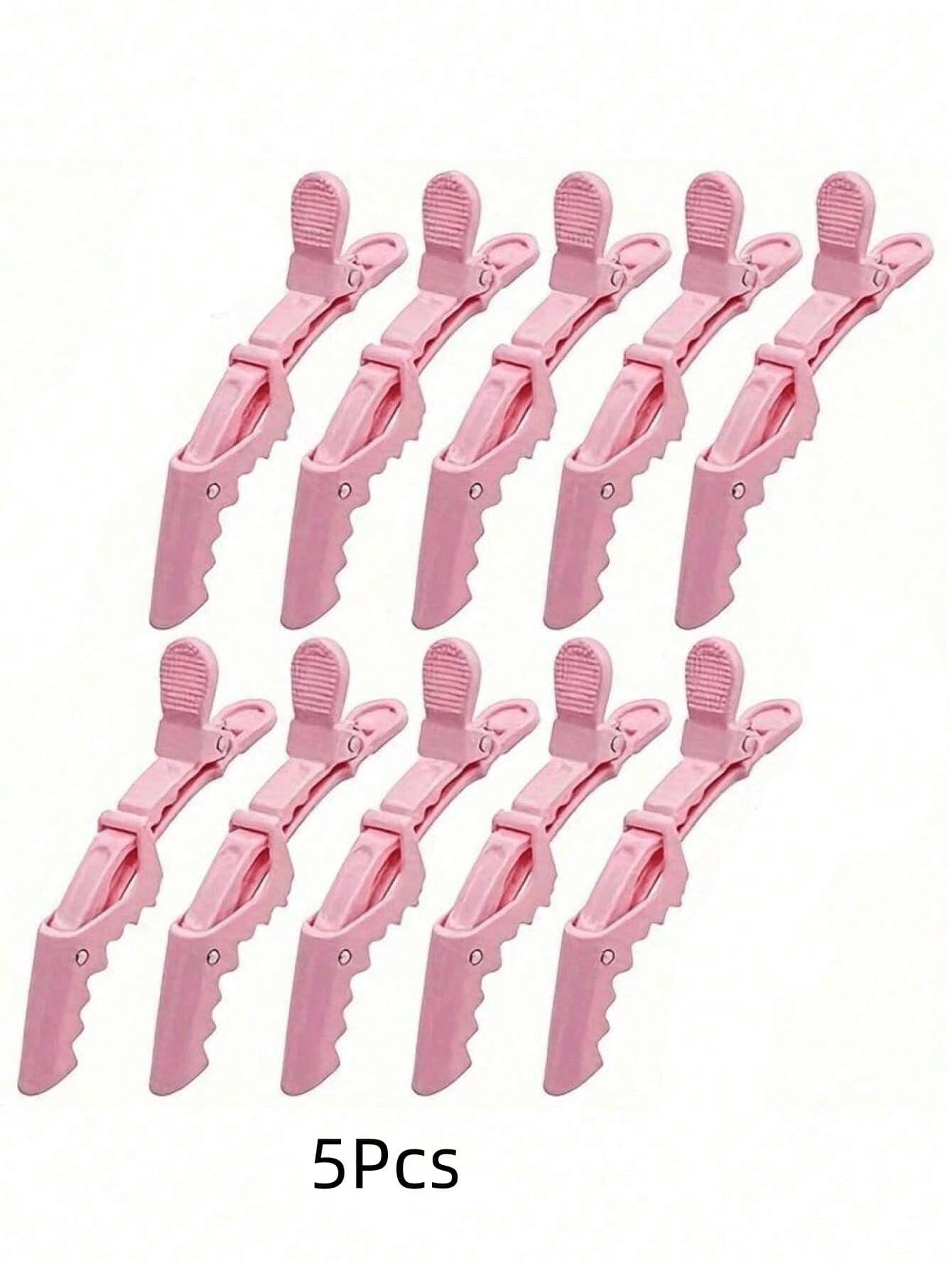 Multi-Functional Hair Clips With Alligator Clips And Positioning Sectioning Hair Clips, Suitable For Hairstylists And Professional Hairdressers, Non-Slip Plastic Hair Clips For Women, Professional Salon Hair Clips, Hair Clips With Alligator Clips, Long Mouth Clips, Lifting Clips, Suitable For Curly Hair Stylists, Home Bathroom Decor, Hair Accessories - Multicolor - View 1