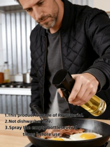 1pc PET Spray Oil Bottle, Dual-Use Oil Sprayer & Dispenser For Grilling, Cooking, Kitchen, Sauce Bottle, Spray Bottle, Plastic Sprayer - Oil Spray Bottle - View 4