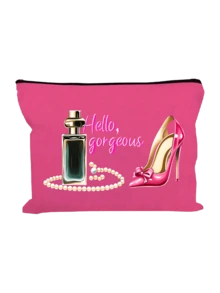 高跟鞋香水瓶造型化妆包 “你好，美丽”个性化化妆包，适用于多种场合，旅行洗漱包，适合日常使用或旅行，适合作为礼物，适合美甲师，完美的生日礼物，日常用品收纳包，生日礼物，时尚洗漱包，时尚化妆包，轻便收纳，多功能收纳，送给美甲师的礼物 - 彩色 - 查看 14