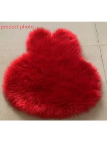 1 Peça Tapete Decorativo de Pelúcia com Cabeça de Coelho de Cor Sólida, Tapete Decorativo, Decoração de Quarto, Tapete Pequeno, Carpete, Decoração Doméstica, Tapete de Sala de Estar, Tapete Pequeno de Sala de Estar, Tapete de Quarto, Decoração Doméstica de Sala de Estar, Tapete para Área Externa, Carpete Lavável - Multicolorido - Visão 6