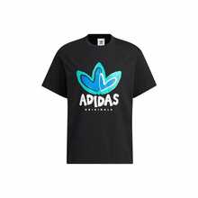 Adidas Originals Heart Logo Crew Neck Short-Sleeve T-Shirt With Straight Shoulder Sleeves, Unisex - Black - View 10